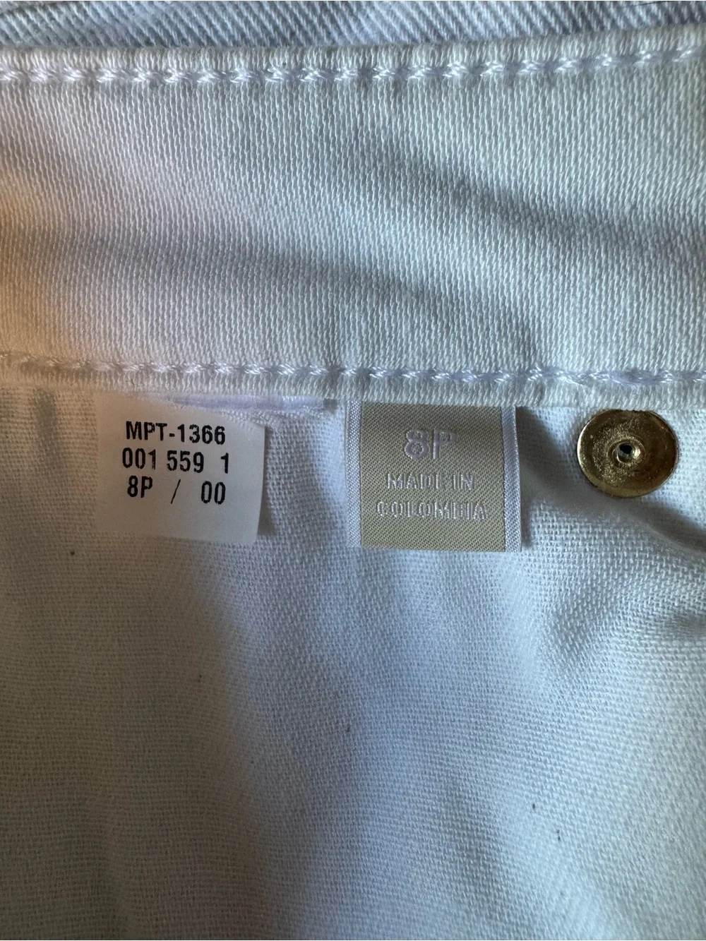 Michael Kors White High-Rise Button-Fly Jeans